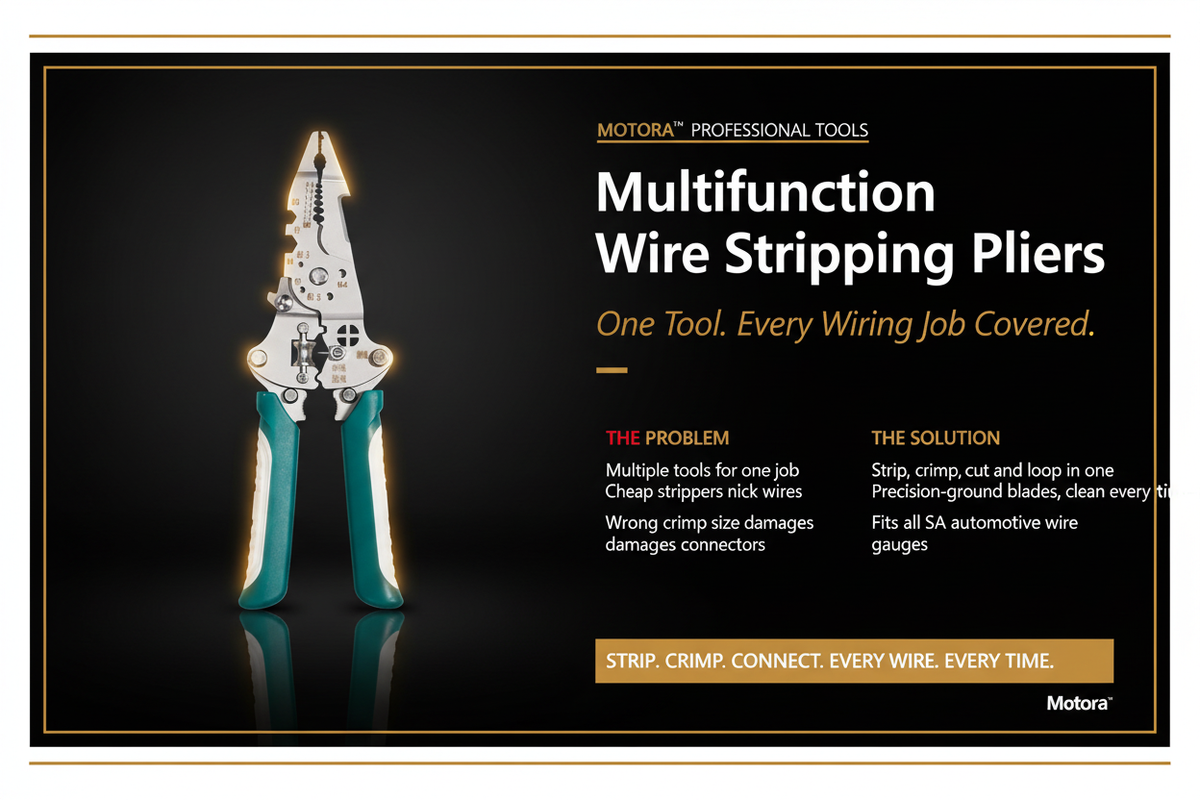 Auto Electrician Starter Pack - Wire Stripping Pliers Infographic