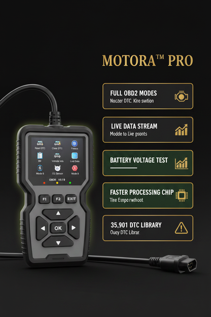 Motora Product Graphic with OBD2 Plug